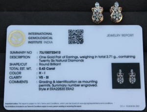 Ensemble de colliers avec pendentif en diamant naturel en or rose 18 carats Certifié IGI Bijoux fins et authentiques Cadeau de fiançailles de mariée élégant - Product Image 4