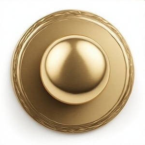 Bouton ChateauHold Golden Era Bouton de porte rond classique Finition laiton vintage avec détails complexes pour l'esthétique de la grande entrée - Product Image 5