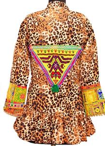 Belle chemise bohémienne Banjara Boho avec Patch, travail dessus, hermès camisa bohémien bohémien de Banjara con parches en ella - Product Image 4