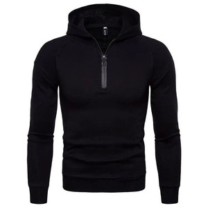 Sweat-shirt à capuche zippé en polyester/coton mélangé personnalisé de haute qualité pour hommes - Product Image 4