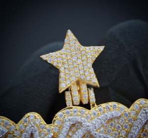 Personalizado VVS Moissanite brillante corte colgante 925 Plata Hip Hop joyería helado carta encanto para él/ella IGI certificado Oficina/carrera - Product Image 2