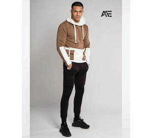 Sudadera con Capucha Extra Grande, con Bolsillo Delantero, Bloques de Color Personalizados al por Mayor, Bordado, Impresión Puff, para Hombre - Product Image 1