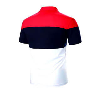 Chemise de golf de haute qualité pour hommes, manches courtes, motif uni, logo personnalisé, style rue principale, service OEM pour polos, taille adulte - Product Image 2