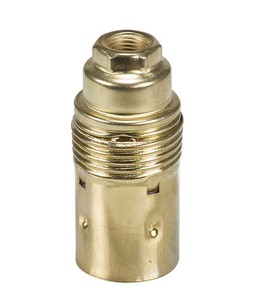 Portalampada E14 in Ottone Placcato (Simon IL851440) - Product Image 1