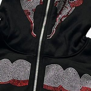 Sweats à capuche en strass en gros, sweats à capuche en strass les plus vendus, sweats à capuche en strass dernier style, sweats à capuche pour hommes de qualité bon marché - Product Image 4