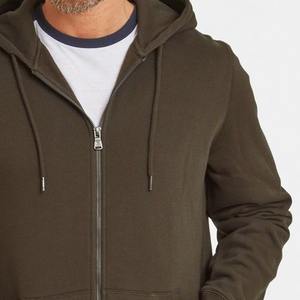 Sudaderas con capucha con cremallera y logotipo/estampado personalizado al por mayor de alta calidad para hombres, sudaderas con capucha cómodas de colores sólidos y transpirables para hombres - Product Image 4