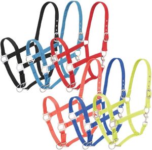 Heavy Duty Nylon Horse Halter Acolchado Ajustable Chin Throat Snap Hook Estilo Cuero Equino Equipo Accesorios - Product Image 4