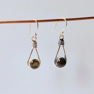 Boucles d'oreilles en argent sterling 925 avec pierres précieuses en Labradorite naturelle pour femmes, bijoux mystiques élégants faits à la main - Product Image 1