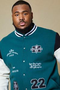 Vente en gros de vestes de baseball universitaire en laine surdimensionnée personnalisées pour hommes longue longueur Letterman à capuche brodé étiquette de logo personnalisée - Product Image 3