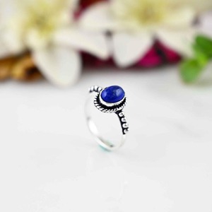 925 argent Sterling Lapis pierres précieuses bague bijoux à la main en argent Boho Style bague bijoux pour femmes cadeau de mariage pour femme - Product Image 4
