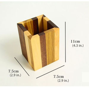Porte-stylo en bois le plus vendu porte-stylo en bois de rangement de bureau design fantaisie pour accessoires de maison à un prix attractif - Product Image 1
