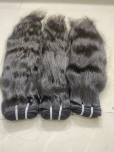 La mejor calidad de cabello virgen indio liso natural | Cutícula alineada sin procesar solo donante Paquete de cabello crudo proveedor al por mayor - Product Image 3