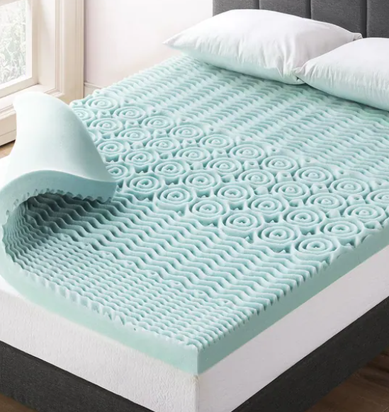 Comfortable Customized 5 Zone Cooling Gel Memory Foam Mattress Topper Good Price for Sale