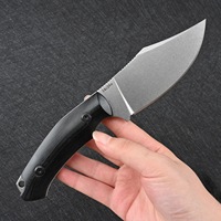 Couteau de chasse à lame fixe TSD05 durable 14C28N, manche antidérapant G10, couteau de survie, couteau multi-outils d'extérieur avec étui Kydex