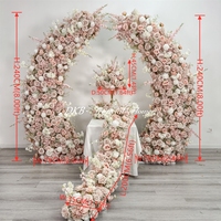 Arche de fleurs artificielles en soie réaliste pour événements de remise de diplôme, propositions de mariage, fiançailles, fêtes de rentrée scolaire - Taille personnalisable
