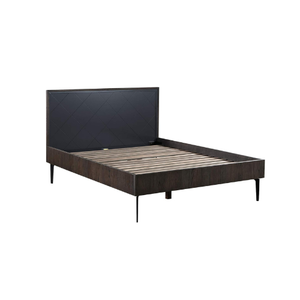 Cadre de lit en chêne massif avec rangement Facile à assembler Mobilier de chambre fabriqué à la main Design traditionnel Style bois massif - Product Image 1