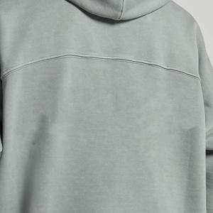 Venta al por mayor de gran tamaño pulóver con capucha para los hombres personalizados gota hombro pesado 100% algodón sudaderas con capucha bordadas de invierno - Product Image 6