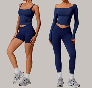 Ropa Deportiva de Alta Calidad para Mujer, Conjuntos Deportivos de 2 Piezas, Ropa Deportiva Elegante y Personalizada, Cintura Alta Elástica, Spandex/Nailon - Product Image 1