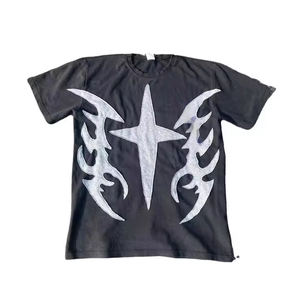 Meilleures ventes T-shirt brodé Slim Fit pour hommes fabriqué en usine personnalisé en gros de tissu tissé vieilli pour adultes - Product Image 1