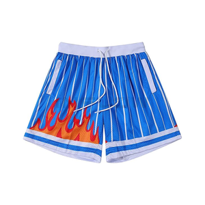 Pantalones cortos de malla transpirable ropa de calle atlética secado rápido 100% poliéster 5 pulgadas ropa de gimnasio activo personalizado hombres sublimación logo - Product Image 1