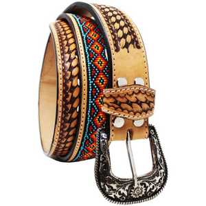 Cinturón con cuentas de vaquero occidental de cuero de vaca de Venta caliente con diseño manual de fabricante superior para hombres y mujeres proveedor Saman Exports - Product Image 4