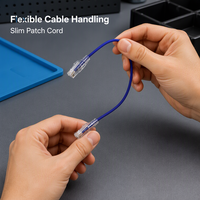 Câble de raccordement Ethernet Cat6A UTP fin RJ45 28AWG 8 conducteurs 2m Longueur personnalisée