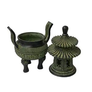 Brûleur à Bakhoor en laiton artisanal pour encens et Oud, design traditionnel arabe, durable, décoration naturelle pour la maison et la méditation - Product Image 4