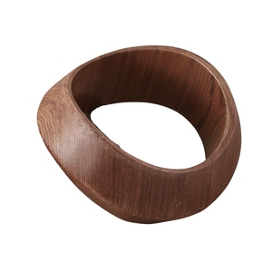 Modern Design Trendy Wooden Bangle Jewelry Handmade Customized Size Women's Party Gift Bangles - Product Image 1