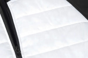 Yufan personnalisé OEM hiver doudoune à la mode léger col montant tissu de laine imperméable lavé techniques fermeture à glissière - Product Image 4