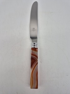 Juego de cubiertos con mango de resina de diseñador con cabeza de Acabado plateado para boda, comedor, hogar, cocina, restaurante y catering - Product Image 6