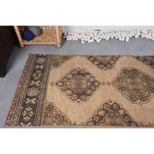 พรมตุรกีวินเทจ, พรมปูพื้นขนาด 3x10.9 ฟุต (92x331 ซม.), พรมขนสัตว์โมร็อกโกสีเบจ - Product Image 5