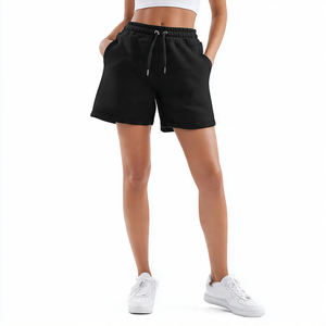 Shorts de survêtement pour femmes, été, taille haute, respirant, écologique, séchage rapide, 420GSM, molleton lourd, coupe ample, streetwear - Product Image 4