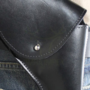 Funda con solapa táctica de cuero de vaca de alta presión personalizable OEM/ODM con botón de tachuela de metal para el mercado de Pakistán - Product Image 6