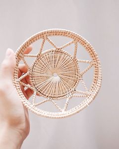 American Style Round Shape Handmade Rattan <b>Coaster</b> in <b>Table</b> <b>Coaster</b> for Dinner Home Decor Accessories - Product Image 5
