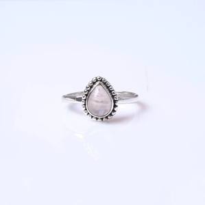 925 Sterling Silver Handmade <b>Rose</b> <b>Quartz</b> Cabochon <b>Ring</b> Classic Statement Jewelry for Women for Party - Product Image 1