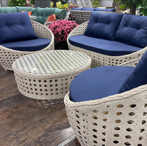 Nouveau Design de luxe tendance meubles de jardin, ensemble de canapé en rotin Patio extérieur, ensemble de Conversation avec Table à café - Product Image 1