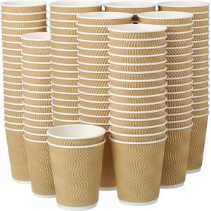 Wholesale Supplier Premium Ripple Ceramic Disposable 300ml Cups for Hot & Cold Beverages Handpainted Classic Style for Weddings - Product Image 1