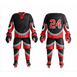 Service OEM personnalisé Ensemble d'uniformes de hockey sur glace 100% polyester 180g Poids du tissu Confortable Respirant Antibactérien Anti-UV - Product Image 4