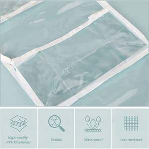 Over the Door Hanging Organizer with 5 Large Clear Window Nursery Closet <b>Baby</b> Wall Mount Hanging Door Organizer <b>Storage</b> - Product Image 5