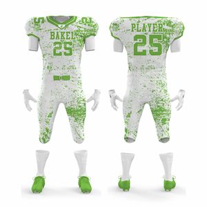 Conjunto de manga corta bordado personalizable de uniforme de fútbol americano transpirable de poliéster 100% elegante - Product Image 2