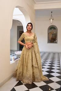 New Collection Wedding Collection Lehenga Choli Gold Crush Fabric stylish Ready to Wear Lehenga Choli - Product Image 3