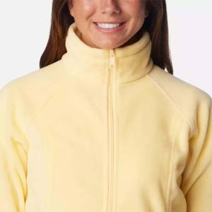 Veste polaire thermique à fermeture éclair intégrale en polyester bon marché pour femmes, fabrication OEM personnalisée - Product Image 4