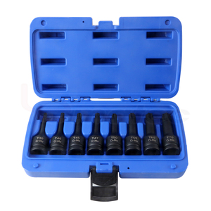 Impact Star Bit <b>Socket</b> 1/2 In Cr-Mo Hex Auto Repair Set 8 Pcs Black Phosphating Finish Industrial Grade DIY Tool Kit - Product Image 4