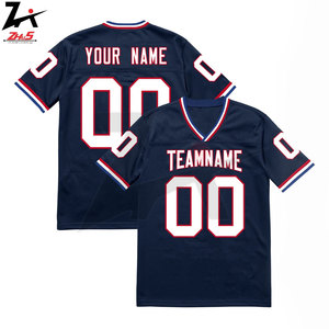 Camiseta de fútbol americano de malla transpirable para hombre con logotipo personalizable de secado rápido de alta calidad, camiseta de fútbol americano juvenil de poliéster - Product Image 4