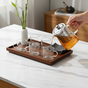 <span class=keywords><strong>Théière</strong></span> en verre borosilicate transparente résistante à la chaleur <span class=keywords><strong>avec</strong></span> <span class=keywords><strong>infuseur</strong></span>, idéale pour les fêtes, compatible cuisinière - Grande Vente - Product Image 2