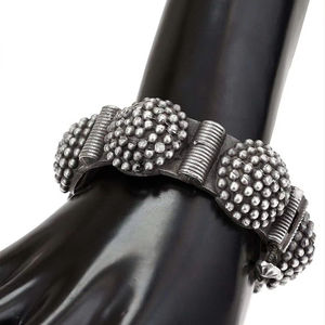 Adjustable Handmade Silver <b>Bangles</b> Openable Oxidized <b>Bracelets</b> Pure Brass Party Wear <b>Diamond</b> Pearl Free Size Bulk Product Gifts - Product Image 1