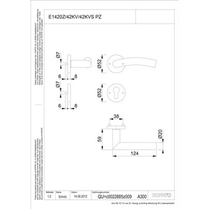 Antwerp Rosette Set for Door & Window Handles F69 Round PZ DIN Stainless Steel Left/Right <b>D</b>/<b>D</b> HOPPE <b>Model</b> E1402Z/42KV/42KVS - Product Image 3
