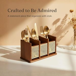 ที่วางช้อนไม้สไตล์วินเทจน้ำหนักเบาพร้อมดีไซน์แบบไม่พับได้ปรับระดับได้เพื่อการจัดเก็บช้อนทำอาหารให้เรียบร้อยและเข้าถึงได้ง่าย - Product Image 6