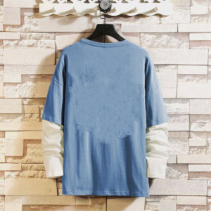 T-shirt Homme 2025 de Haute Qualité 100% Coton/Polyester/Coton Écologique Respirant à Manches Longues Coupe Ample Imprimé - Product Image 6