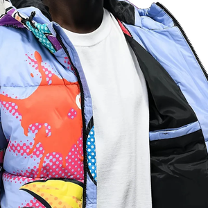 Manufacturer Custom <b>Canvas</b> Winter Windbreaker Stand Puffer <b>Jacket</b> Streetwear Padded Regular Length <b>Mens</b> Waterproof Quick Dry - Product Image 4